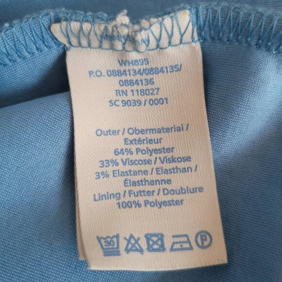 Boden Quilted Sheath Dress Blue Sleeveless Retro Wh895 Women 6L - Picture 11 of 15